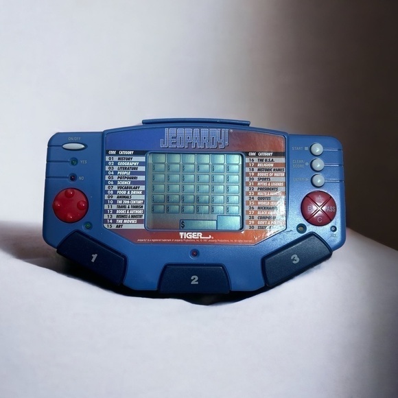 Vintage Jeopardy Handheld Game W/ Cartridge 1995 Blue Video - Picture 1 of 3